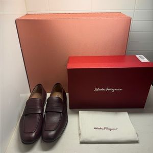 Ferragamo Burgundy Loafers